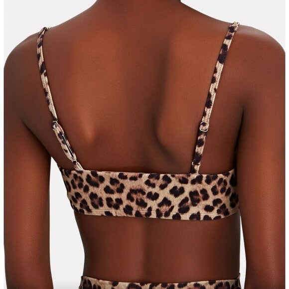 WeWoreWhat Chain Leopard Cami Bra Top - Picture 2 of 7